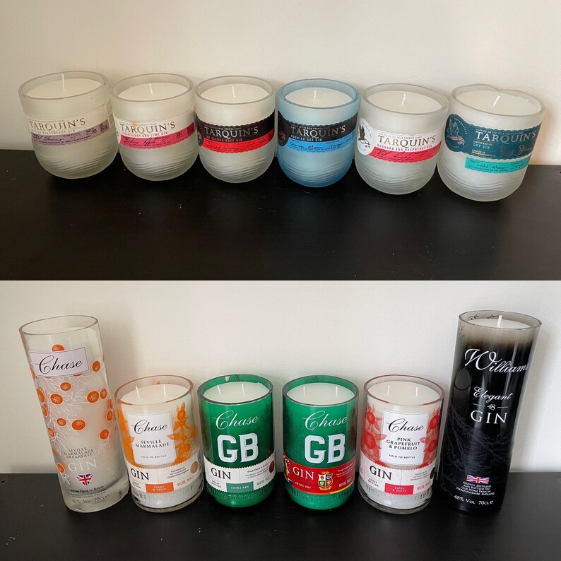 Gin Bottle Candles Etsy UK