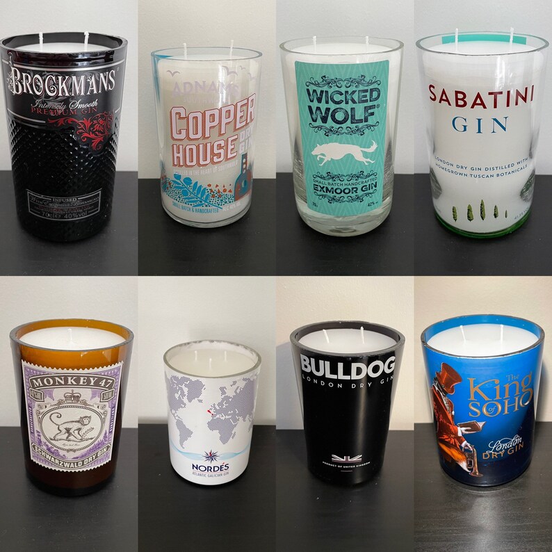 Gin Bottle Candles Etsy UK
