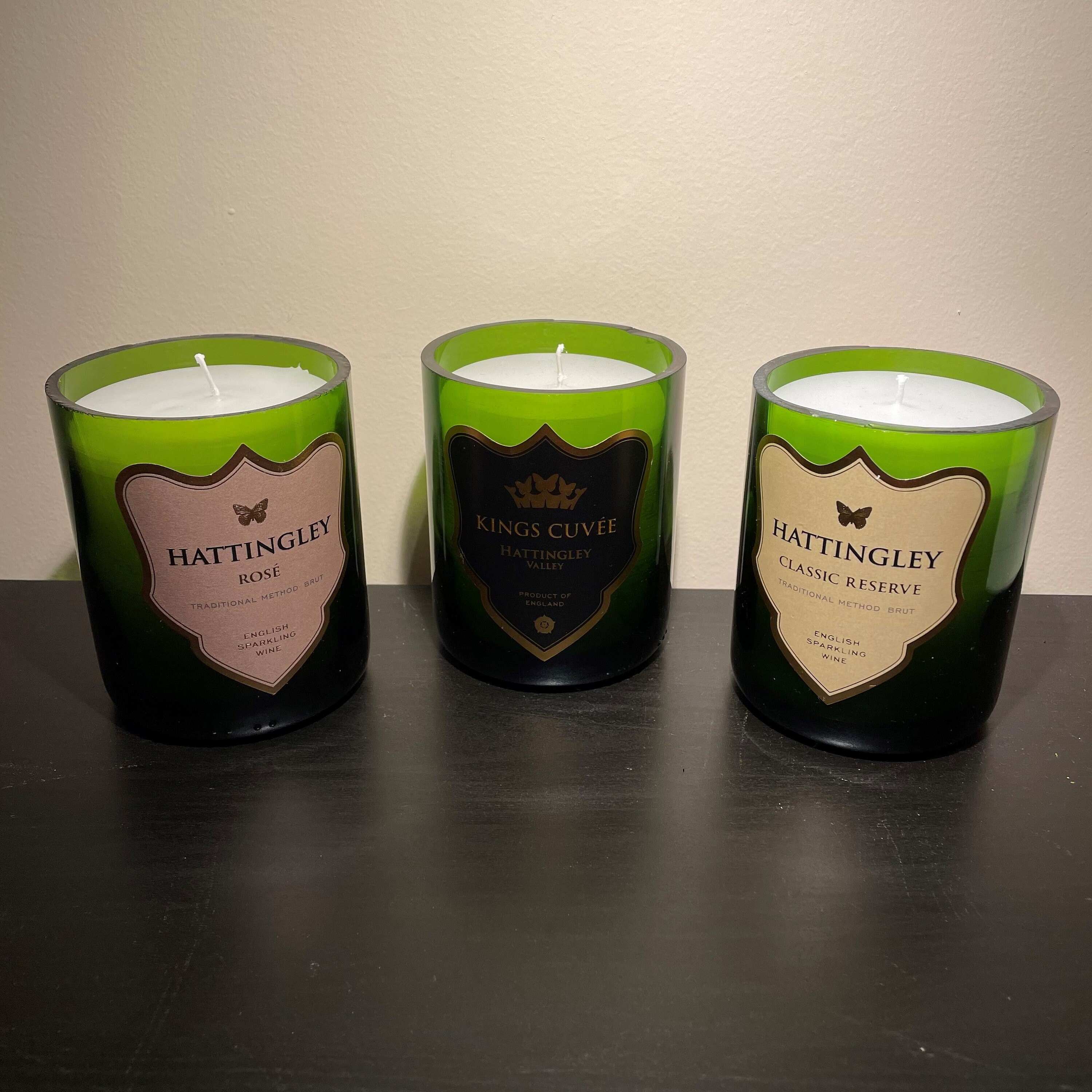 English Sparkling Wine Bottle Candles Etsy UK