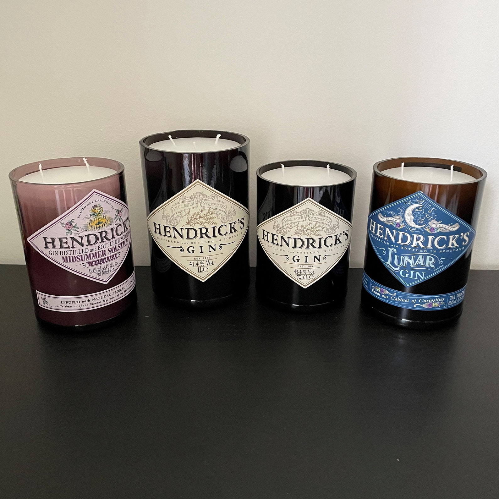 Gin bottle candles Etsy