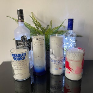 Wodka-Flaschenkerzen