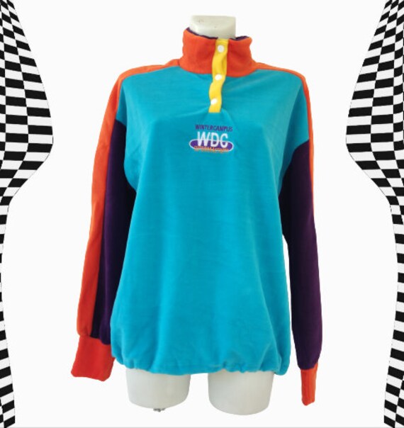 Unisex Multicolor Fleece/ Brand New/ Light Blue - Purple