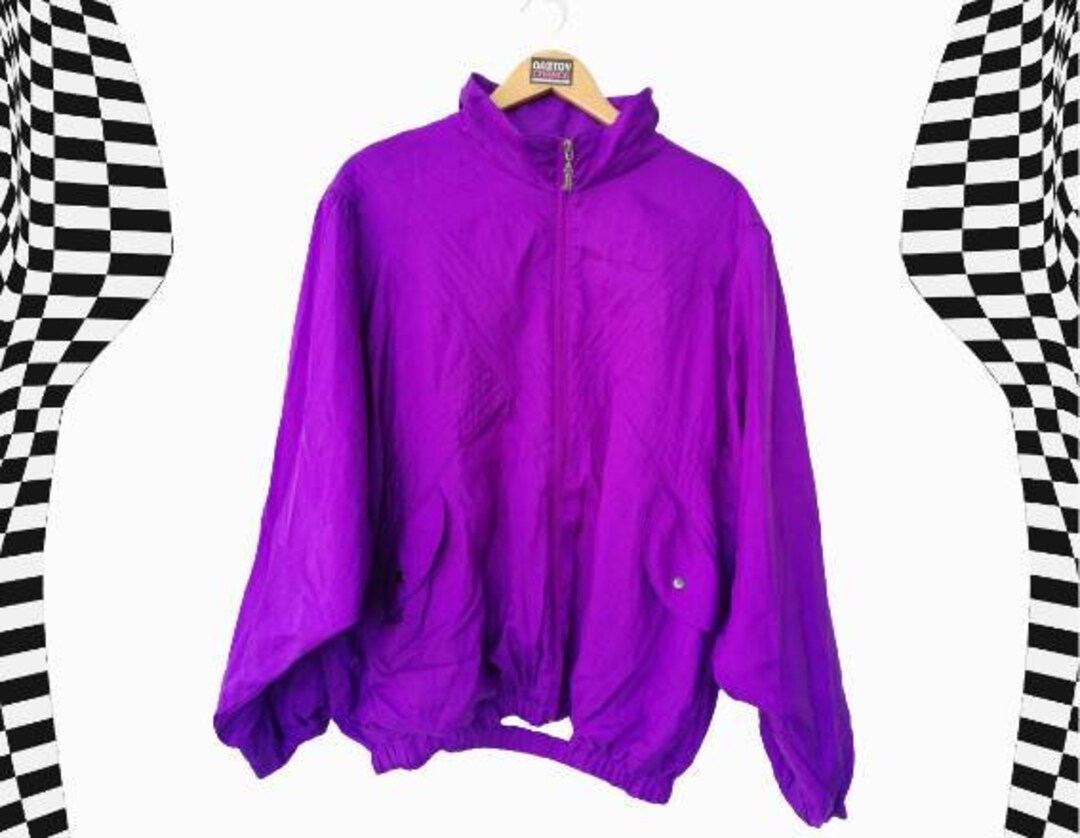 Vintage Purple 90s Windbreaker Jacket/ Brand Rodeo /authentic Casual ...