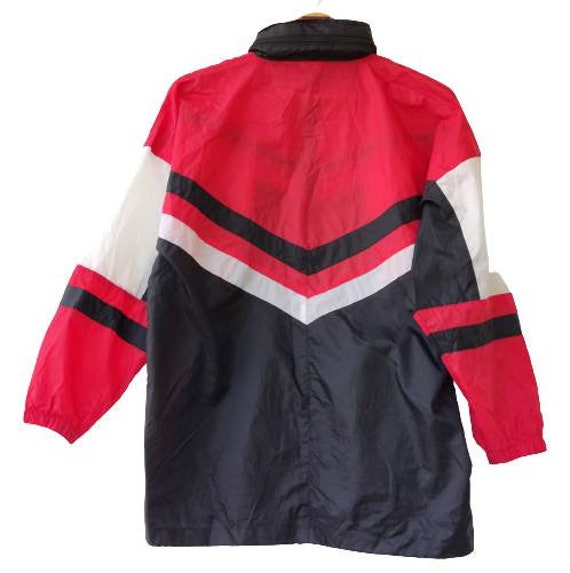 Vintage Waterproof Rain jacket/ Red Black White Col… Gem
