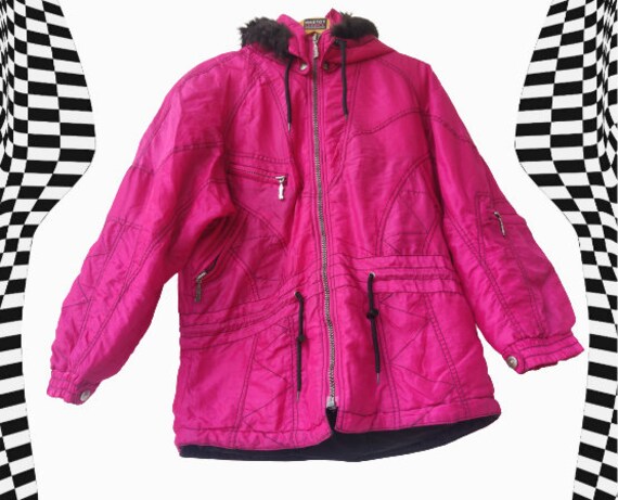 Women Vintage Pink jacket/ Ski Sportwear/ vtg/ Re… - image 1