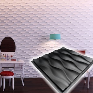 3D panel Mold for gypsum, plaster or concrete tile for decorative wall panels, 3D mold for plaster decorative wall panels &quot;Dunes&quot;