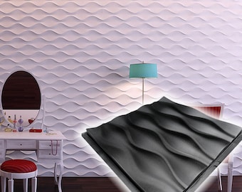 Dunes - DIY 3D-gjutform - Dekorativ väggpanelform för gips, puts eller betong