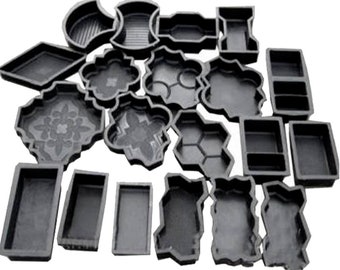 2T - plastic mold for concrete paving slabs, concrete garden stepping stone, Path Yard, garden walkway