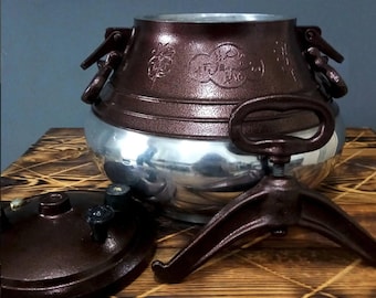 Afghan Kazan – Traditional Cast Aluminum Pressure Cauldron for Pilaf and Campfire Cooking