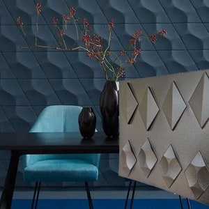 3D panel Mold for gypsum, plaster or concrete tile for decorative wall panels, 3D mold for plaster decorative wall panels &quot;Convex&quot;