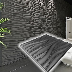 Wave - Plastic mold for wall 3d panel, Diy plaster panel 3d, gypsym wall panel 3d