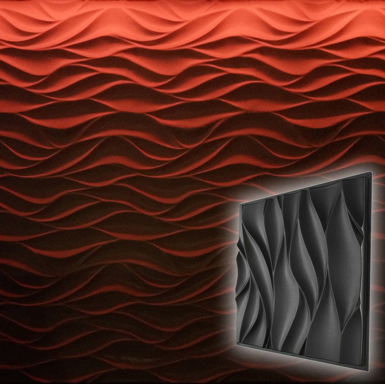 Tenderness Plastic mold for wall 3d panel, Diy plaster panel 3d, gypsym wall panel 3d image 2