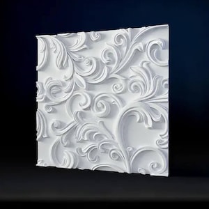 3D panel Mold for gypsum, plaster or concrete tile for decorative wall panels, 3D mold for plaster decorative wall panels &quot;Art&quot;