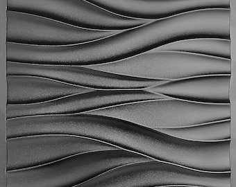 Wave - Plastic Mold for decorative 3D Wall Panel for Gypsum or Concrete