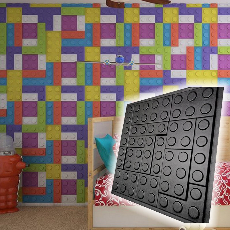 puzzle - panneau 3d moule en plastique pour la fabrication à partir de plâtre | gypse ou béton panneaux muraux décoratifs