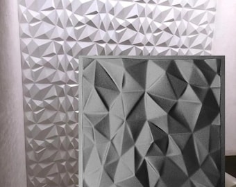 Kristaller - Plastform för dekorativ 3D-väggpanel för gips eller betong