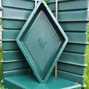 Rhombus -  plastic mold for concrete paving slabs, Concrete garden stepping stone, Path Yard, garden walkway