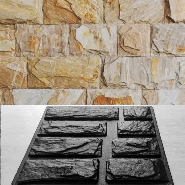 Bulgarian slate - Plastic mold for the manufacture of decorative (artificial) stone  (ABS plastic mol for decorative stone)