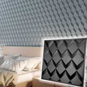 3D panel Mold for gypsum, plaster or concrete tile for decorative wall panels, 3D mold for plaster decorative wall panels Polygon
