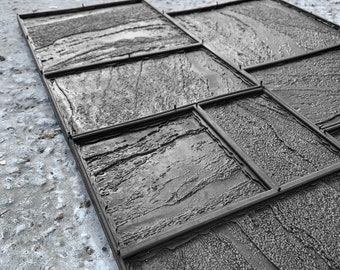 Polyurethane Imprint Mat – Decorative Paving Stone Pattern 'European Fan' – By Polymat