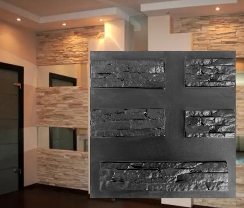 Plastic Mold for Making Decorative Stone Tiles - Bulgarian Slate - DIY ...