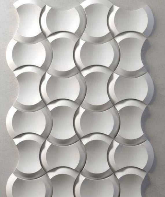 wedge m - panneau 3d moulé en plastique pour la fabrication à partir de plâtre | gypse ou béton panneaux muraux décoratifs
