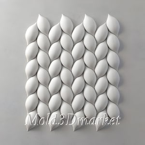 Lentejas l - Molde de plástico para panel de pared decorativo 3D para yeso u hormigón