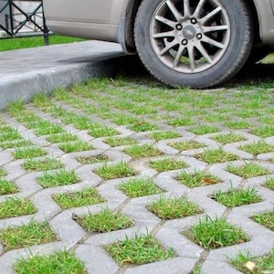 Estacionamiento ecológico: molde de plastik para losas de pavimento de hormigón, patrón de piedra, trampolín de jardín de hormigón, patio de senderos, pasarela de jardín, ekoparkin imagen 8