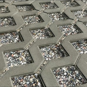 Eco parking - plastik mold for concrete paving slabs, Stone pattern,Concrete garden stepping stone, Path Yard, garden walkway, ekoparking