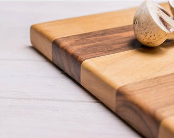 Tabla de cortar de roble - Bloque de carnicero de madera hecho a mano, decoración rústica de cocina, cocina ecológica