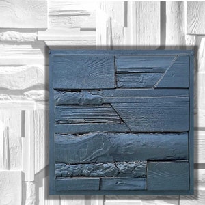 3D panel Mold for gypsum, plaster or concrete tile for decorative wall panels, 3D mold for plaster decorative wall panels Charcoal