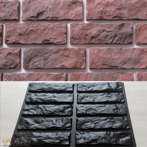 Plastic mold for the manufacture of decorative (artificial) stone "Chipped brick" (ABS plastic mol for decorative stone)