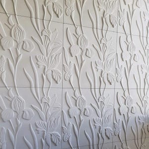3D panel Mold for gypsum, plaster or concrete tile for decorative wall panels, 3D mold for plaster decorative wall panels &quot;Iris&quot;