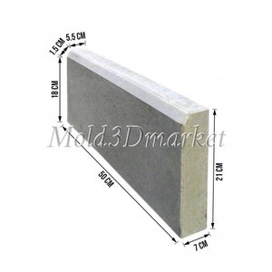 Plastic mold for the manufacture of garden border  for concrete