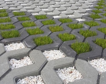 Eco parking - plastic mold for concrete paving slabs, Stone pattern,Concrete garden stepping stone, Path Yard, garden walkway, ekoparking