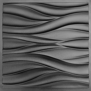 3D panel Mold for gypsum, plaster or concrete tile for decorative wall panels, 3D mold for plaster decorative wall panels &quot;Wave&quot;