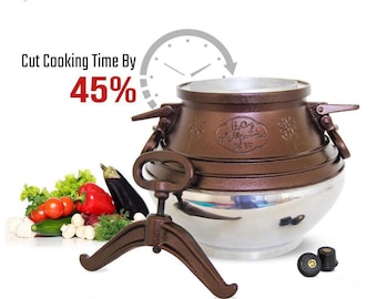 Afghan Kazan – Traditional Cast Aluminum Pressure Cauldron for Pilaf and Campfire Cooking