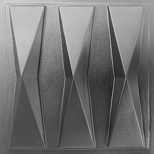 3D panel Mold for gypsum, plaster or concrete tile for decorative wall panels, 3D mold for plaster decorative wall panels  &quot;Origami L&quot;