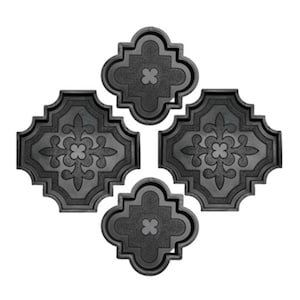 Set 4 molds Clover Mold for concrete paving slabs, Stone pattern, Concrete garden, Stepping stone, Path Yard, Garden walkway