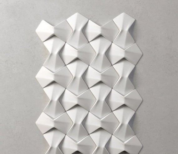 bow - panneau 3d moulé en plastique pour la fabrication à partir de plâtre | gypse ou béton panneaux muraux décoratifs, moule panneau diy