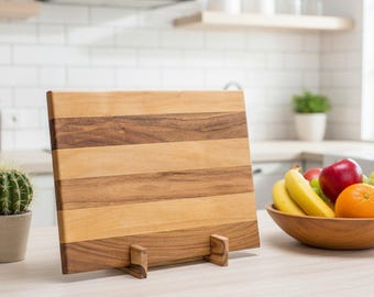 Tabla de cortar de roble - Bloque de carnicero de madera hecho a mano, decoración rústica de cocina, cocina ecológica