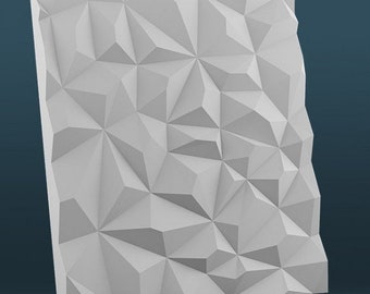 Crystals - Plastic mold 3D Panel for manufacture from plaster (gypsum) or concrete - decor wall panels