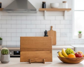 Tabla de cortar de roble - Bloque de carnicero de madera hecho a mano, decoración rústica de cocina, cocina ecológica