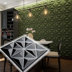 3D panel Mold for gypsum, plaster or concrete tile for decorative wall panels, 3D mold for plaster decorative wall panels Caliance