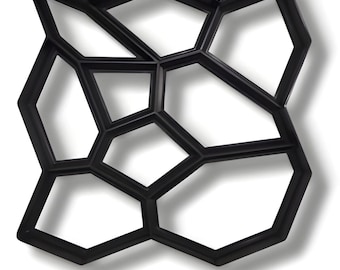 Crescent Shape Concrete Paving Mold – DIY Stepping Stone Mould For Garden Path, Walkway, Patio & Lawn (Black ABS)