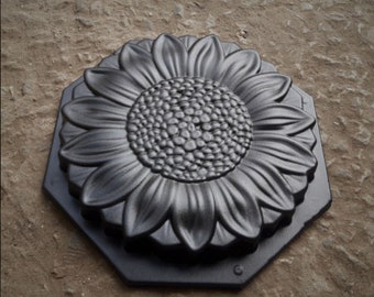 Sunflower M - plastic mold for concrete paving slabs, Stone pattern,Concrete garden stepping stone, Path Yard, garden walkway