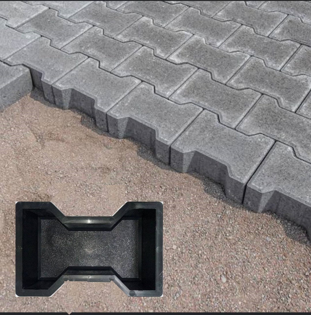 24 Pcs Olde World Stone Paver Molds – 4x6x1.5 Cement Cobblestone Garden Path Tiles