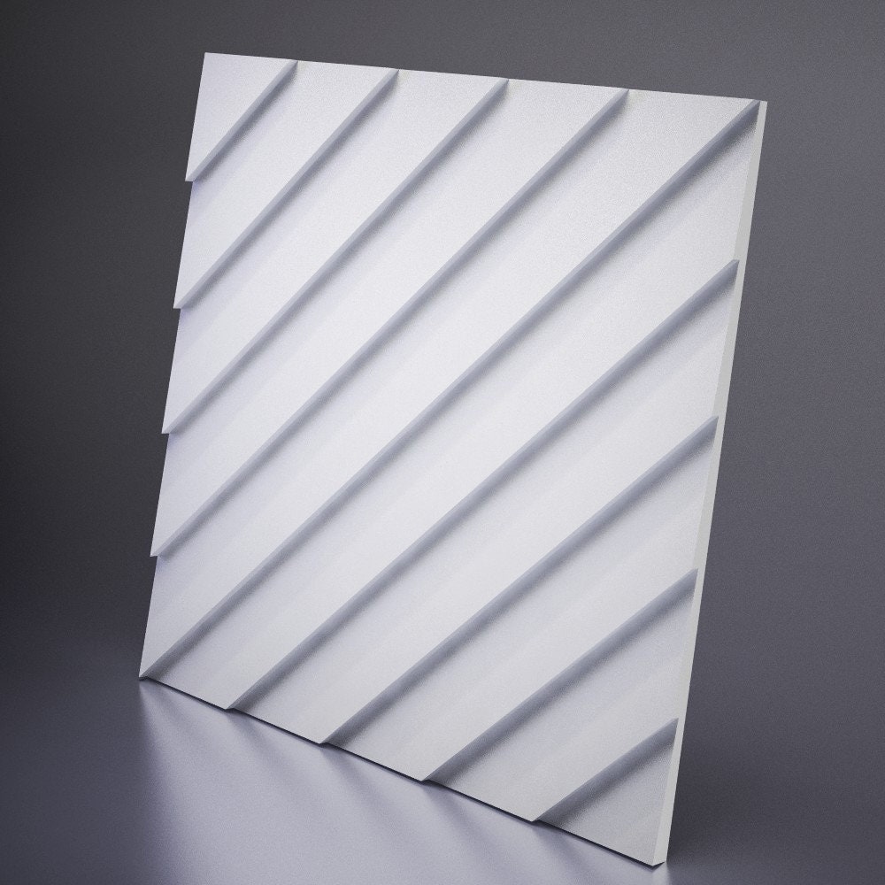 lignes - panneau 3d moulé en plastique pour la fabrication à partir de plâtre | gypse ou béton panneaux muraux décoratifs
