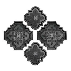 Clover - SET 4 plastiс mold for concrete paving slabs, Stone pattern,Concrete garden stepping stone, Path Yard, garden walkway