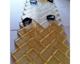 Sello de poliuretano "Parquet": tapetes decorativos para hormigón y yeso